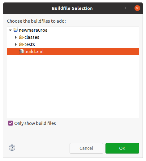 Buildfile Selection